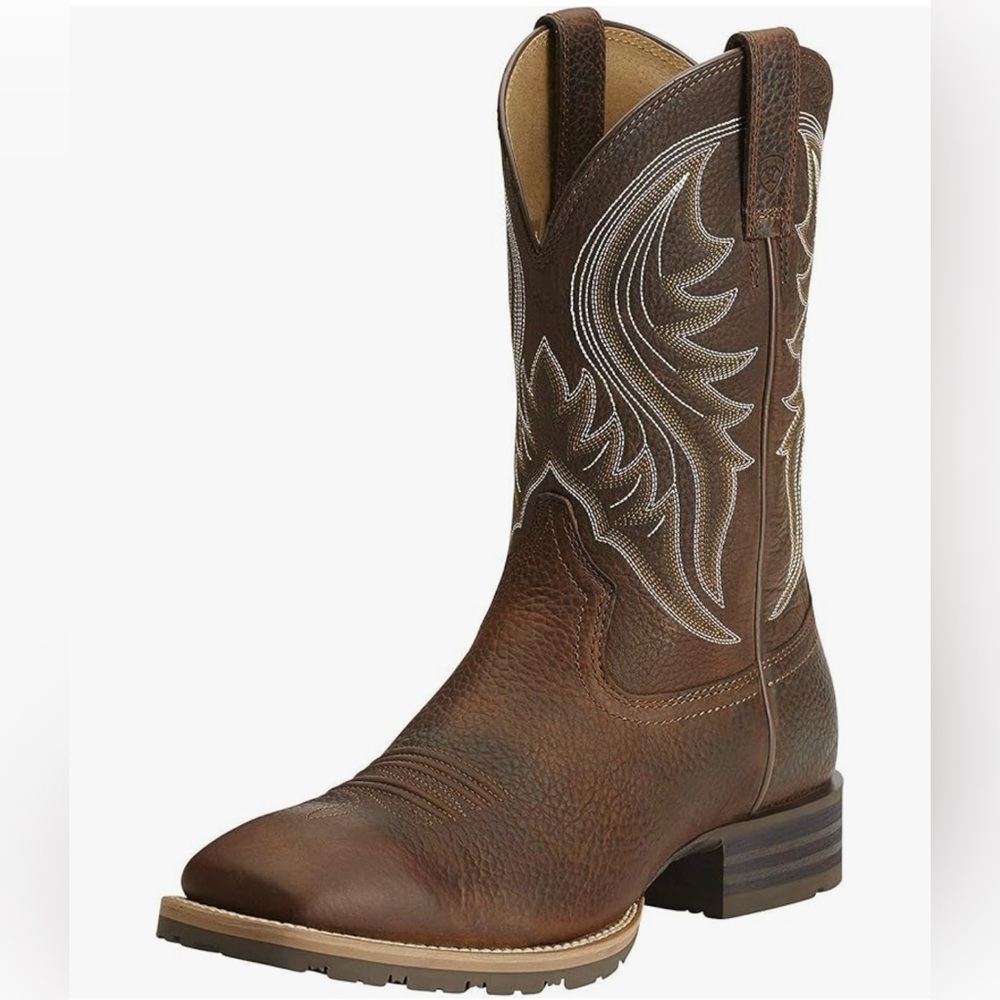 Ariat Mens Hybrid Rancher Western Boot Brown Oiled Rowdy LIKE NEW